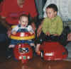 boys in play cars